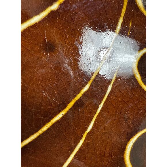 Pied Potter Rick Hamelin Redware Pottery Slipware Christmas Tree Motif Plate - Picture 7 of 12